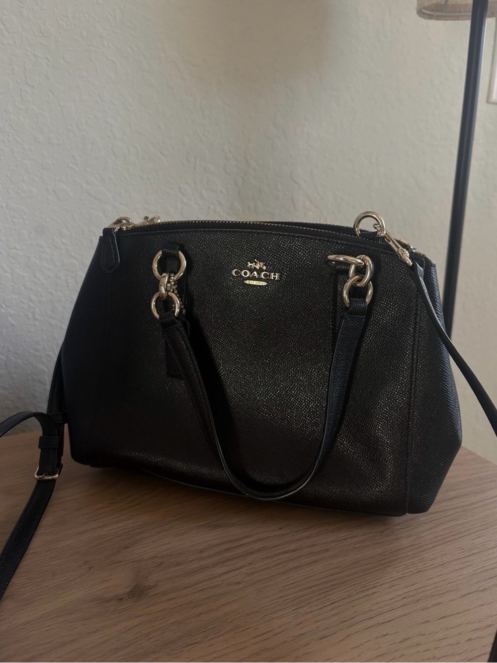 Coach Black Leather Carryall